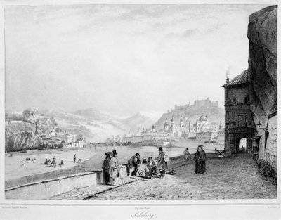 Salzburg, Engraved by Bayot and Cuvilier, 1840 by Karl Johann Billmark